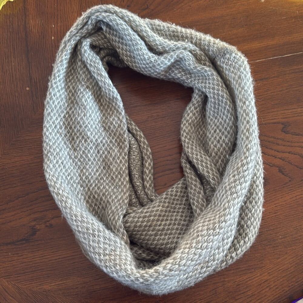 Wooden Ships Infinity Gray Knit Scarf Mohair Wool